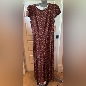 NWT Gianni Bini  Medium Floral (mini pink flowers) jumpsuit wide leg
